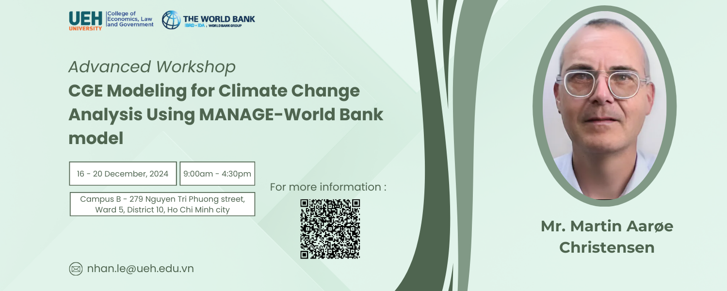 Advanced Workshop: CGE Modeling for Climate Change Analysis Using MANAGE-World Bank model