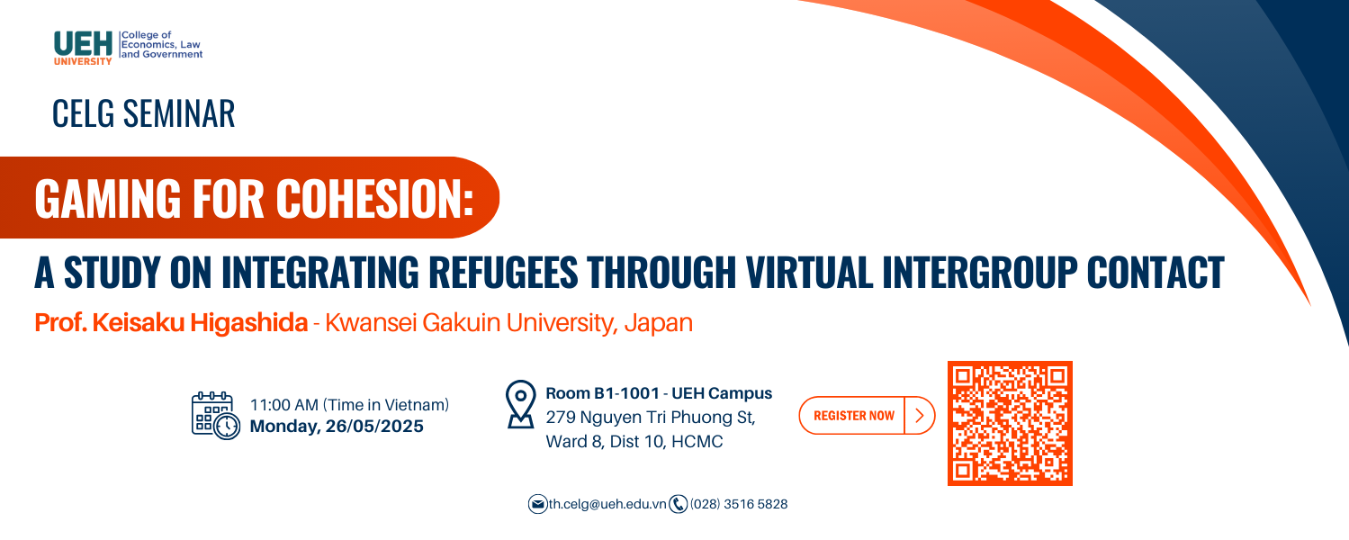 CELG Seminar Gaming for Cohesion: A Study on Integrating Refugees Through Virtual Intergroup Contact

