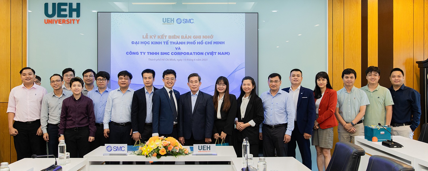Lễ ký kết thỏa thuận hợp tác giữa Đại học Kinh tế Thành phố Hồ Chí Minh và Công ty SMC Corporation Việt Nam