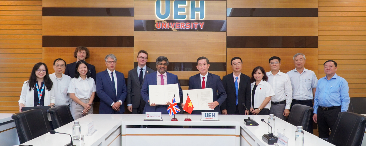 Memorandum of Understanding signing ceremony between UEH and the University of Leicester (UK): Strengthening the commitment to comprehensive institutional collaboration