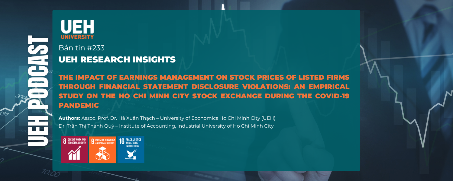 [Research Contribution] The Impact of Earnings Management on Stock Prices of Listed Firms through Financial Statement Disclosure Violations: An Empirical Study on the Ho Chi Minh City Stock Exchange during the COVID-19 Pandemic