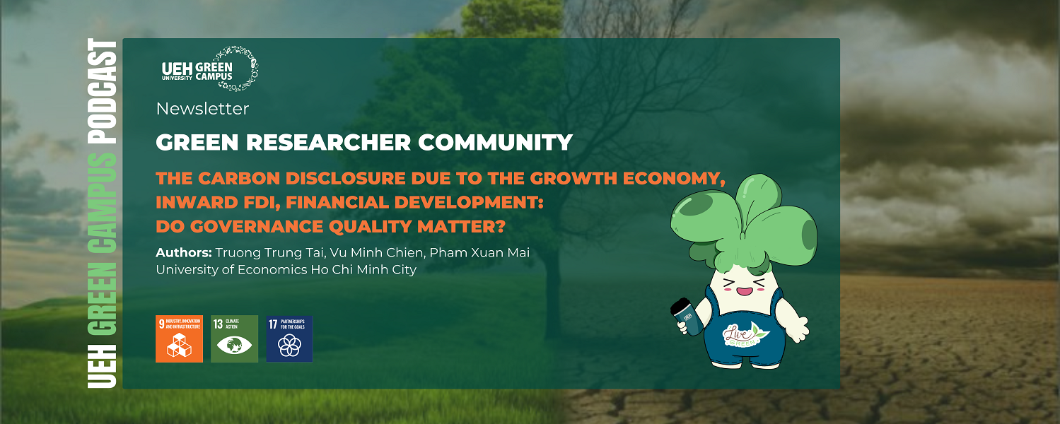 [Research Contribution] The carbon disclosure due to the growth economy, inward FDI, financial development: Do governance quality matter?
