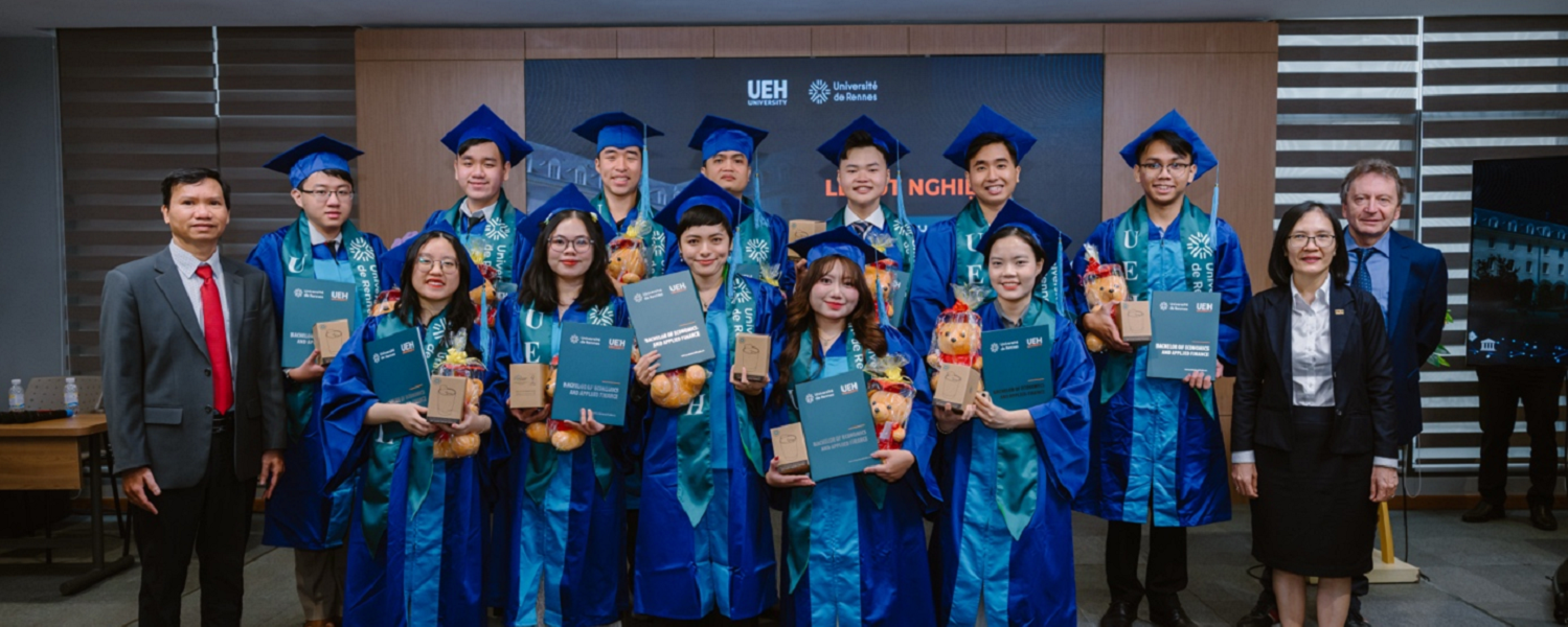 Graduation Ceremony for the First Cohort of the Joint Bachelor of Applied Finance Program between UEH and the University of Rennes (France): A Milestone Affirming Excellence in International Educational Cooperation
