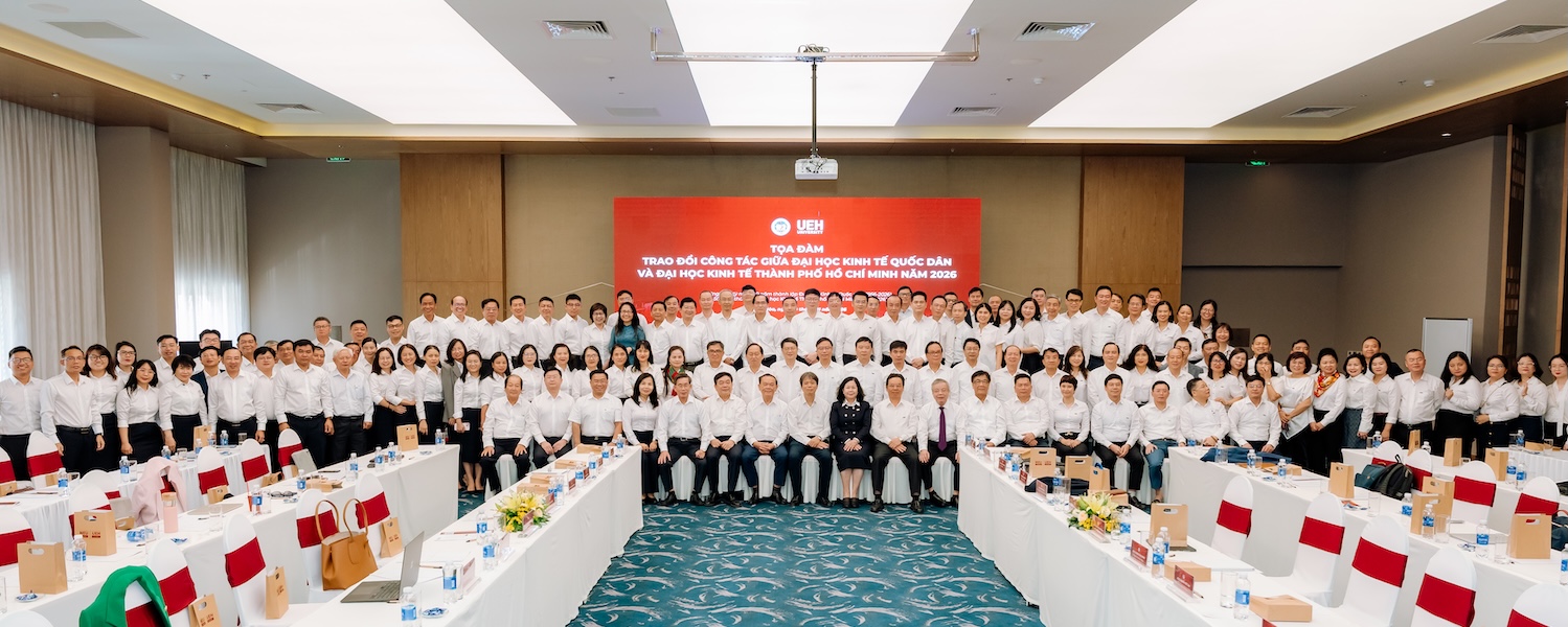 Tọa đàm trao đổi công tác thường niên năm 2026 giữa Đại học Kinh tế Thành phố Hồ Chí Minh và Đại học Kinh tế Quốc dân