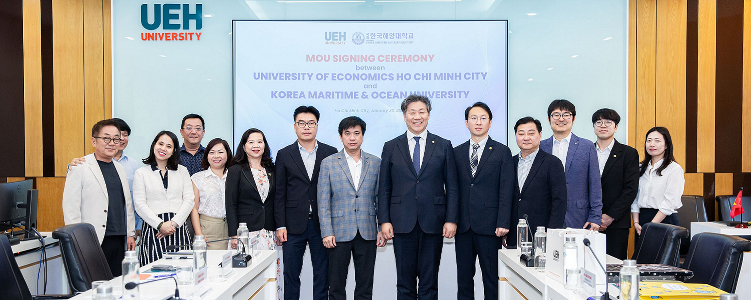Memorandum of Understanding (MOU) Signing Ceremony between the University of Economics Ho Chi Minh City (UEH) and Korea Maritime & Ocean University (KMOU)