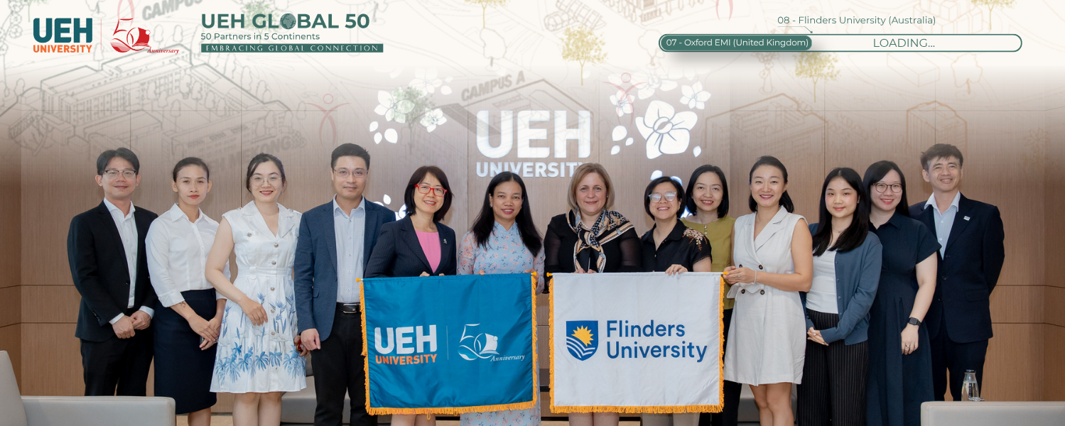 [UEH 50 Global Partners] School of Government – UEH College of Economics, Law and Government strengthens strategic partnership with Flinders University (Australia)