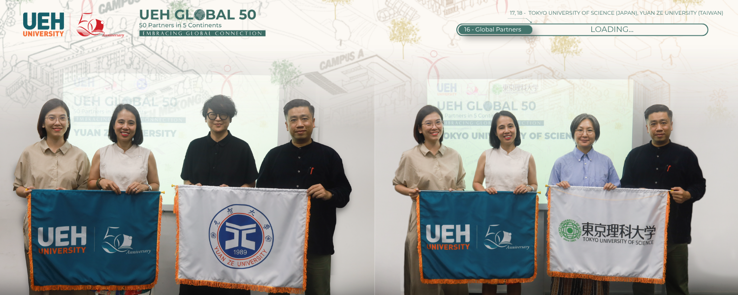 [UEH 50 Global Partners] A New Connection Between the Institute of Smart City and Management, Tokyo University of Science (Japan), and Yuan Ze University (Taiwan)