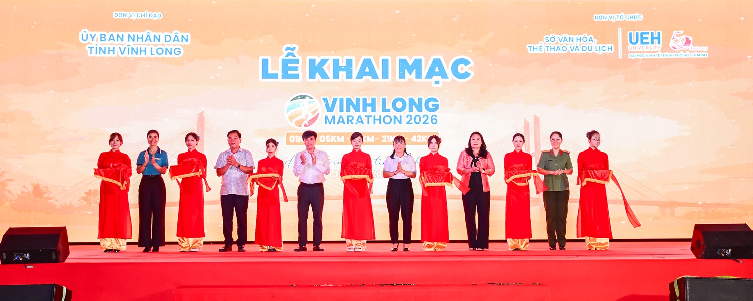 [UEH 50] An Explosion of Emotions at the Opening Ceremony of Vinh Long Marathon 2026: The Highlight of Kids Run and the Beginning of the “Mekong Heart Journey”