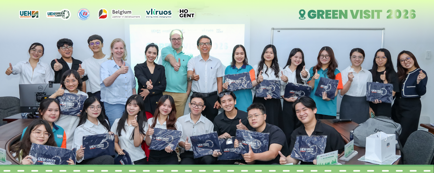 UEH Welcomes Delegates from Quy Nhon University and HOGENT University of Applied Sciences and Arts to Explore the Living Lab UEH Green Campus Model