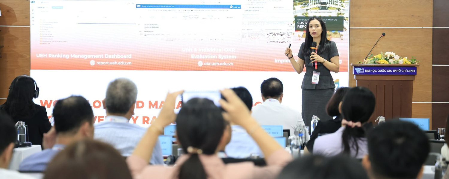 UEH Shares “From a Sustainable University Strategy to Becoming a Top 101+ University Contributing to All 17 SDGs” at the Times Higher Education University Rankings Workshop