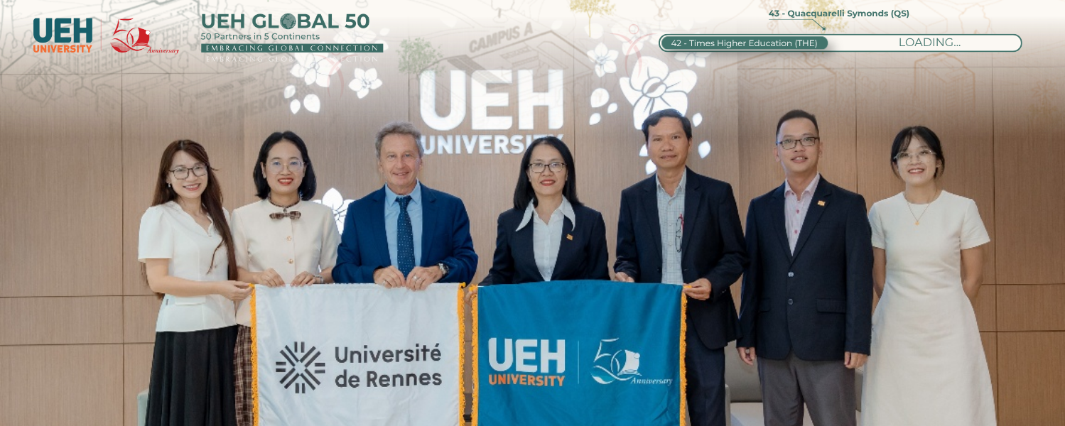 [UEH 50 Global Partners] UEH đẩy mạnh hợp tác giáo dục với Đại học Rennes trong phát triển chương trình song bằng và mạng lưới học thuật quốc tế