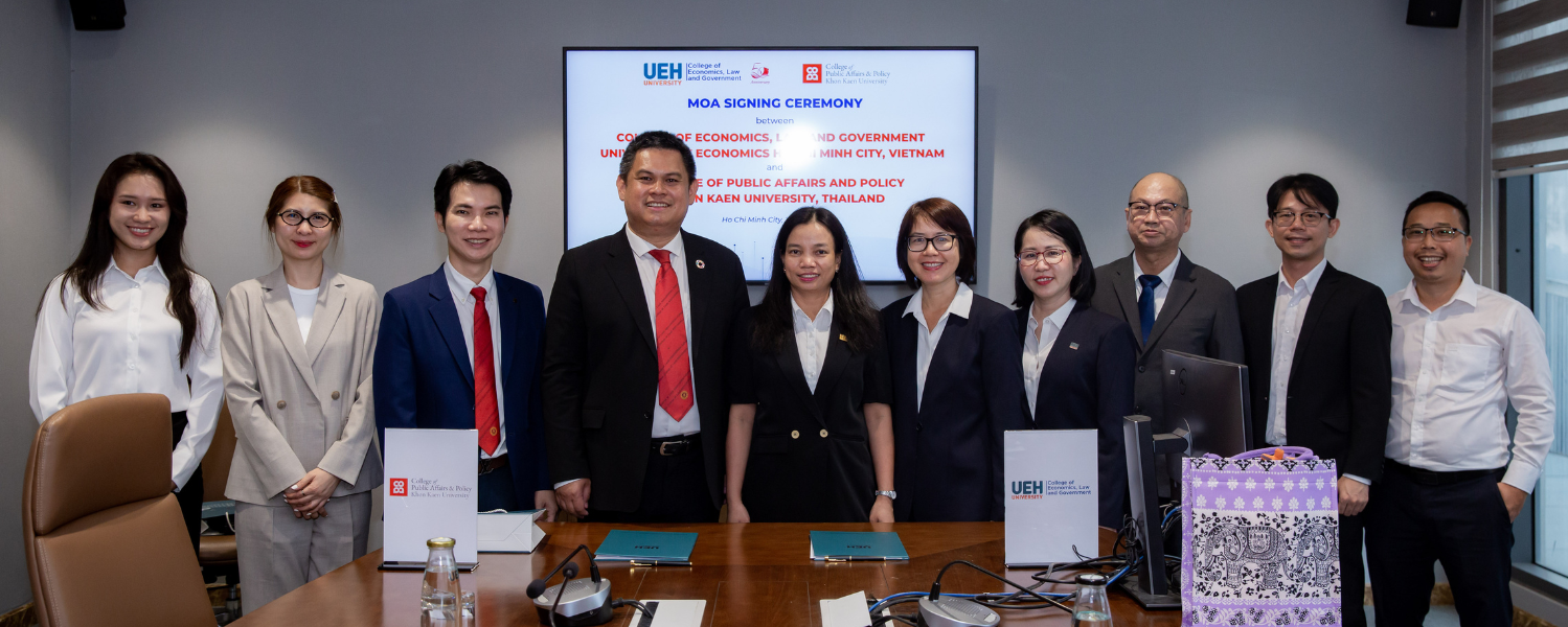 Signing Ceremony of the Memorandum of Agreement (MOA) between the College of Economics, Law and Government (CELG) and the College of Public Affairs and Policy (COPA): Expanding international academic and research opportunities