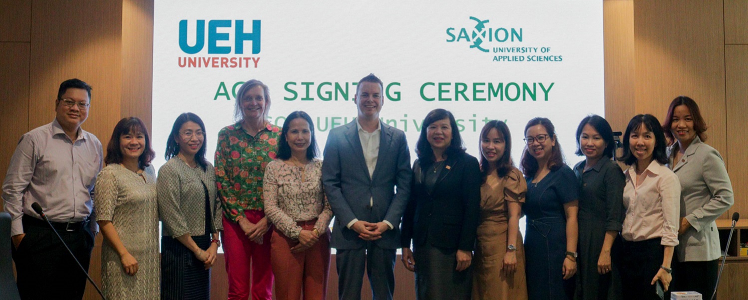 The Signing Ceremony Of Academic Cooperation Agreement Between School Of Accounting (College Of Business UEH) And School Of Finance & International Business, Saxion University Of Applied Sciences, Netherlands