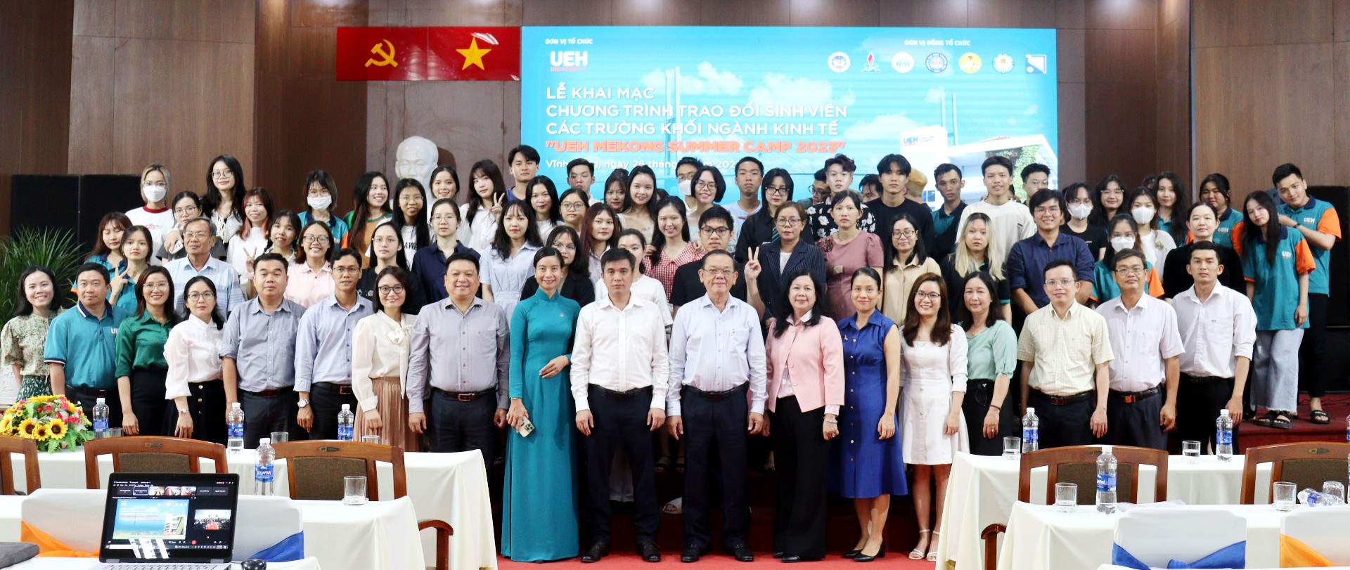UEH organizing the Opening Ceremony of the Student Exchange Program at Universities of Economics - UEH Mekong Summer Camp 2023 at UEH - Vinh Long Campus