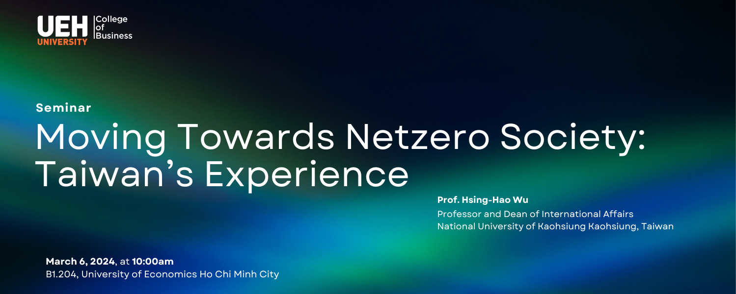 COB Seminar #1 Moving Towards Netzero Society: Taiwan’s Experience

