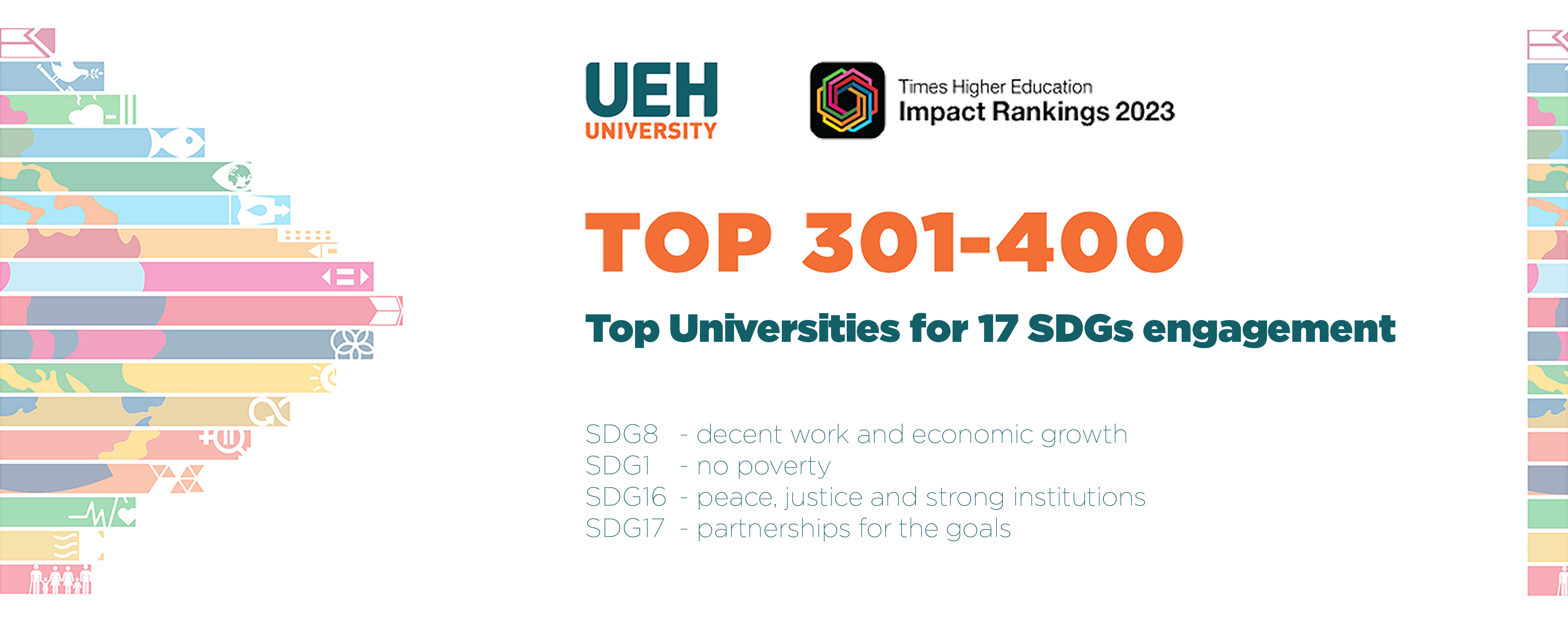 UEH Makes Historic Debut as Vietnam's Highest-Ranked University, Securing Top 301-400 Spot in THE Impact Rankings 2023