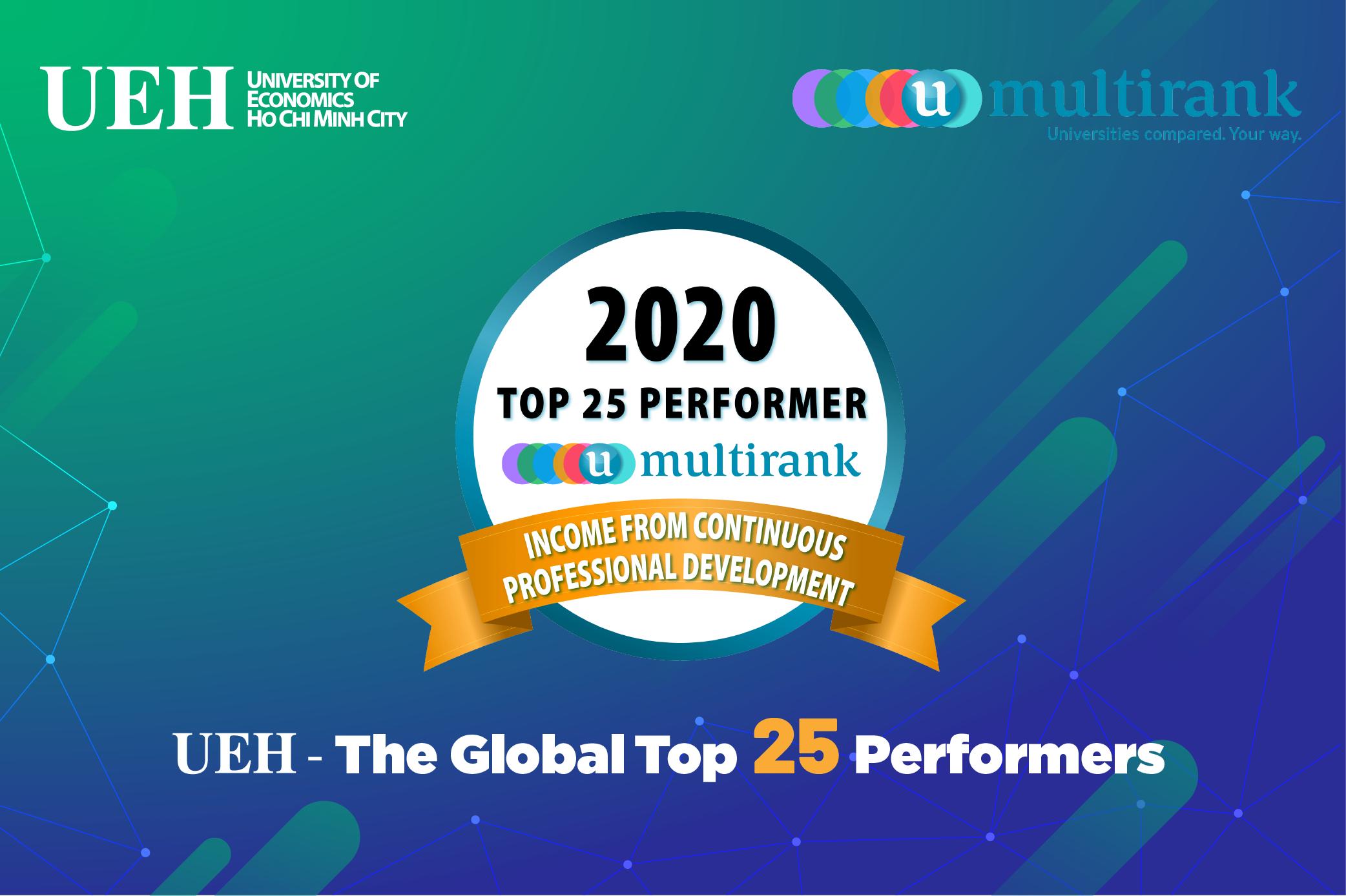 U-Multirank Ranking: UEH becomes the only Vietnamese university selected to the top 25 world’s best universities for making significant contributions  to life-long career development