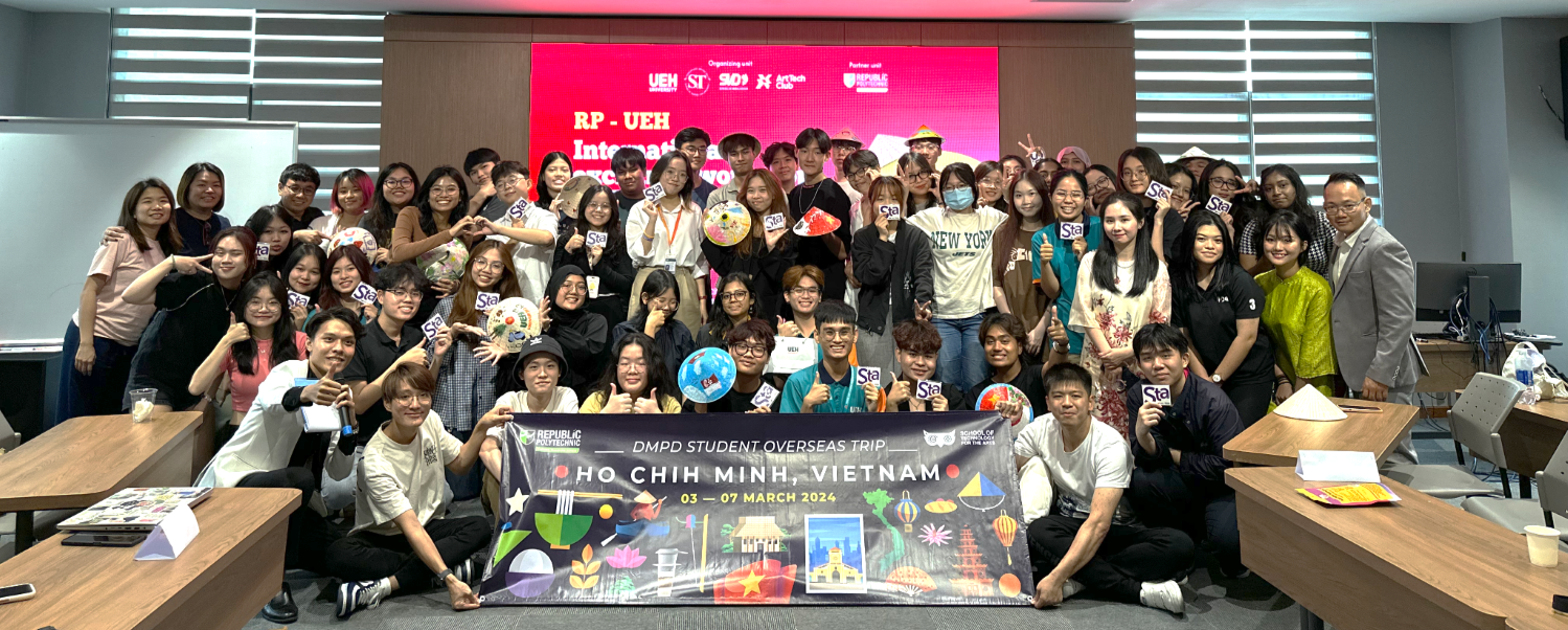 The International Exchange Workshop on ArtTech organized by UEH and Republic Polytechnic Singapore