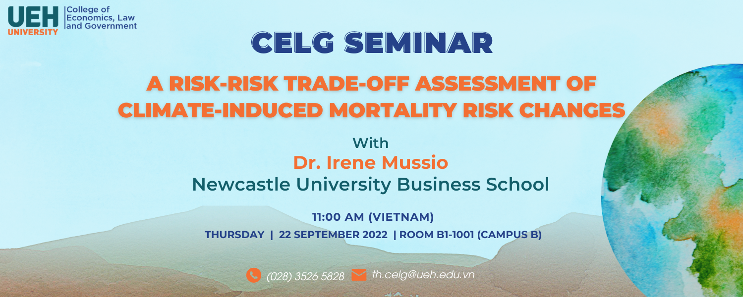 CELG seminar: A risk-risk trade-off assessment of climate-induced mortality risk changes