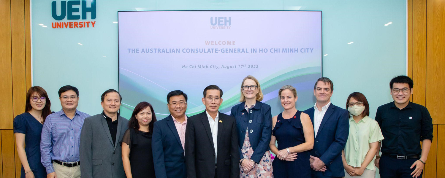 UEH honorably welcoming the Australian Consulate-General with diverse new cooperation opportunities in the future