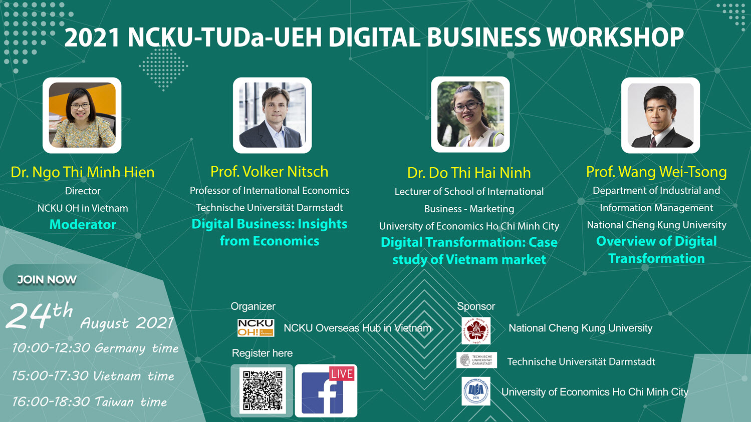 2021 NCKU-TUDa-UEH Digital Business Workshop TENTATIVE PROGRAM

