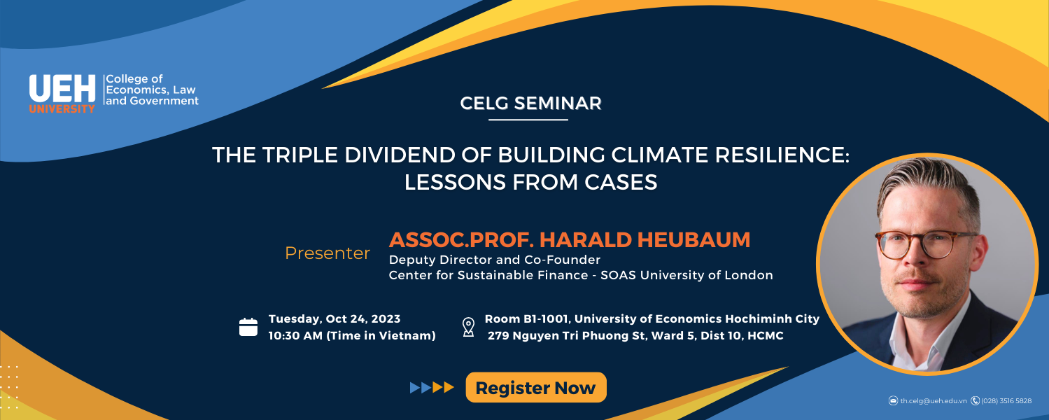 [CELGS 24/10/2023] - The Triple Dividend of Building Climate Resilience: Lessons from Cases



