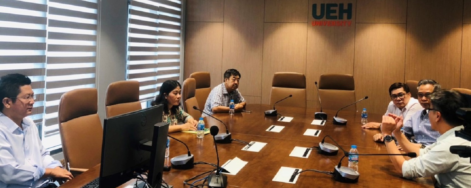 Cambodian Minister of Rural Development visiting and working at UEH