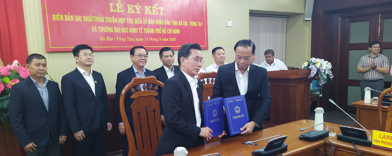 Signing ceremony of the cooperation agreement between UEH and People’s Committee of Ba Ria - Vung Tau Province