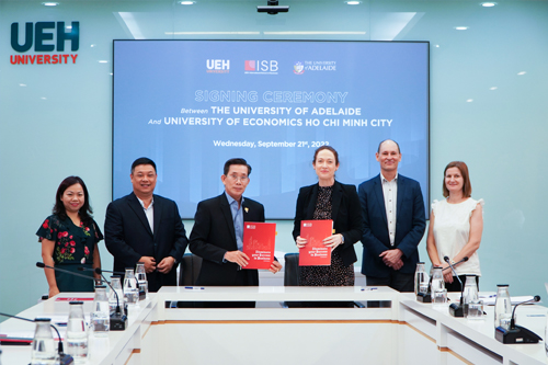 UEH signing a cooperation agreement with University of Adelaide, Australia
