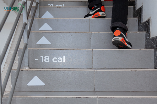 LAUNCHING UEH GREEN CAMPUS CALORIES STAIR "Power-Up Steps” –  Every Step Is a Source of Energy for the Environment and Health

