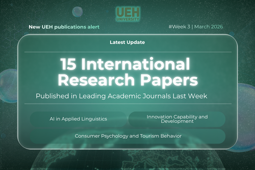 New UEH Publications Alert (Week 3 – March 2026): Multidisciplinary Convergence, Leading Technology Trends and Sustainable Development
