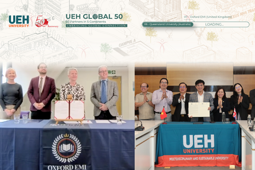 [UEH 50 Global Partners] UEH Signs Cooperation Agreement with Oxford EMI, Officially Launching the EMI Training Program in Vietnam