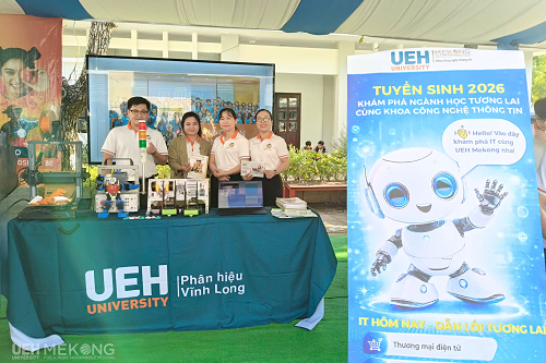 Ngày hội Tư vấn Tuyển sinh - Hướng nghiệp 2026 tại UEH Mekong: Trải nghiệm công nghệ, định hướng tương lai cùng Khoa Công nghệ Thông tin