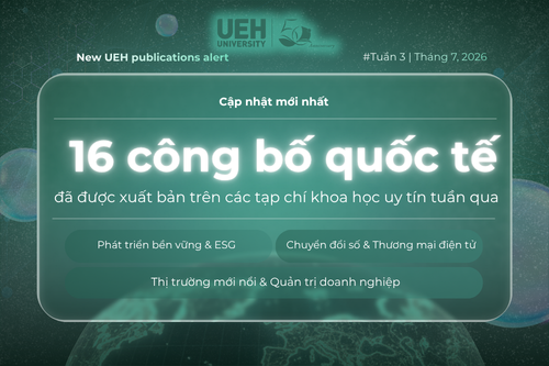 New UEH Publications Alert (Tuần 3 – Tháng 07/2026): Hội tụ đa ngành từ ESG trong y tế đến trí tuệ nhân tạo và logistics xanh