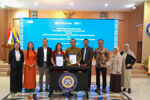 Trường Kinh doanh UEH ký kết hợp tác với Khoa Kinh tế và Kinh doanh, Universitas Airlangga, mở rộng mạng lưới đối tác quốc tế