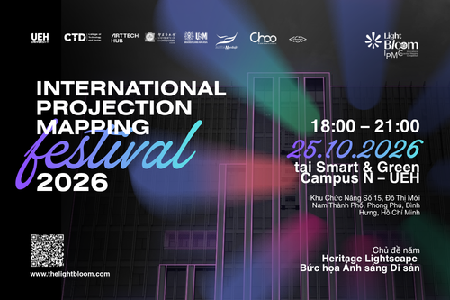 UEH organizes the International Projection Mapping Festival 2026: Honoring cultural heritage through the Art of International Projection Mapping