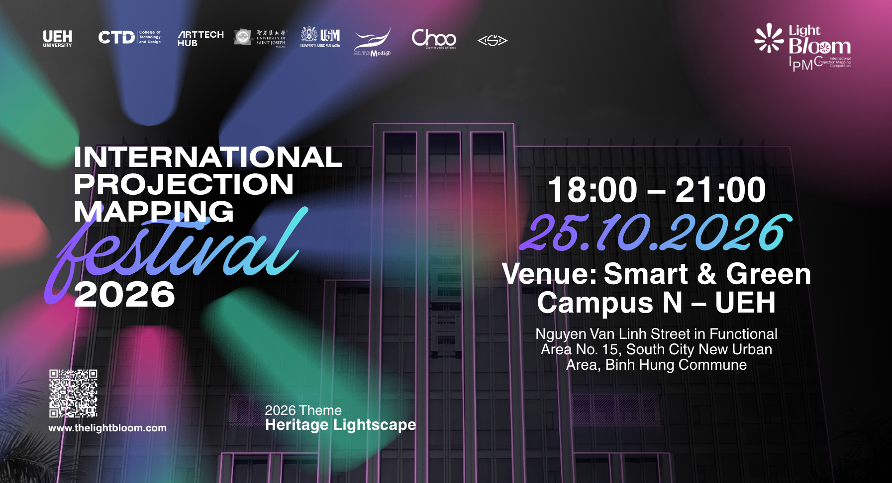 UEH organizes the International Projection Mapping Festival 2026: Honoring cultural heritage through the Art of International Projection Mapping