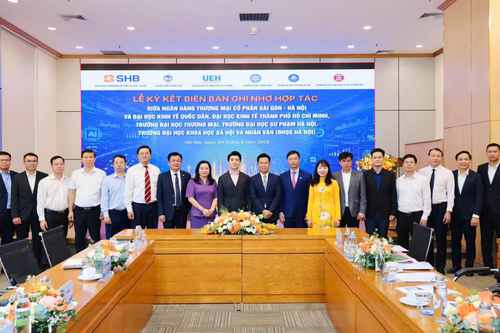 Đại học Kinh tế Thành phố Hồ Chí Minh (UEH) và Ngân hàng TMCP Sài Gòn - Hà Nội (SHB) ký kết Thỏa thuận hợp tác: Chung tay phát triển nguồn nhân lực và hệ sinh thái AI ngành tài chính - ngân hàng