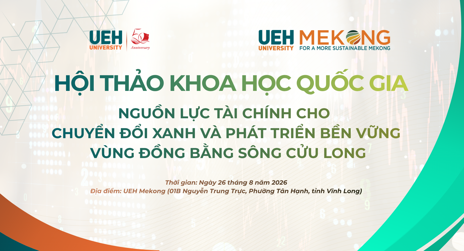 Dấu ấn 50 năm UEH: Hội thảo Quốc gia về nguồn lực tài chính cho phát triển bền vững vùng Đồng bằng Sông Cửu Long