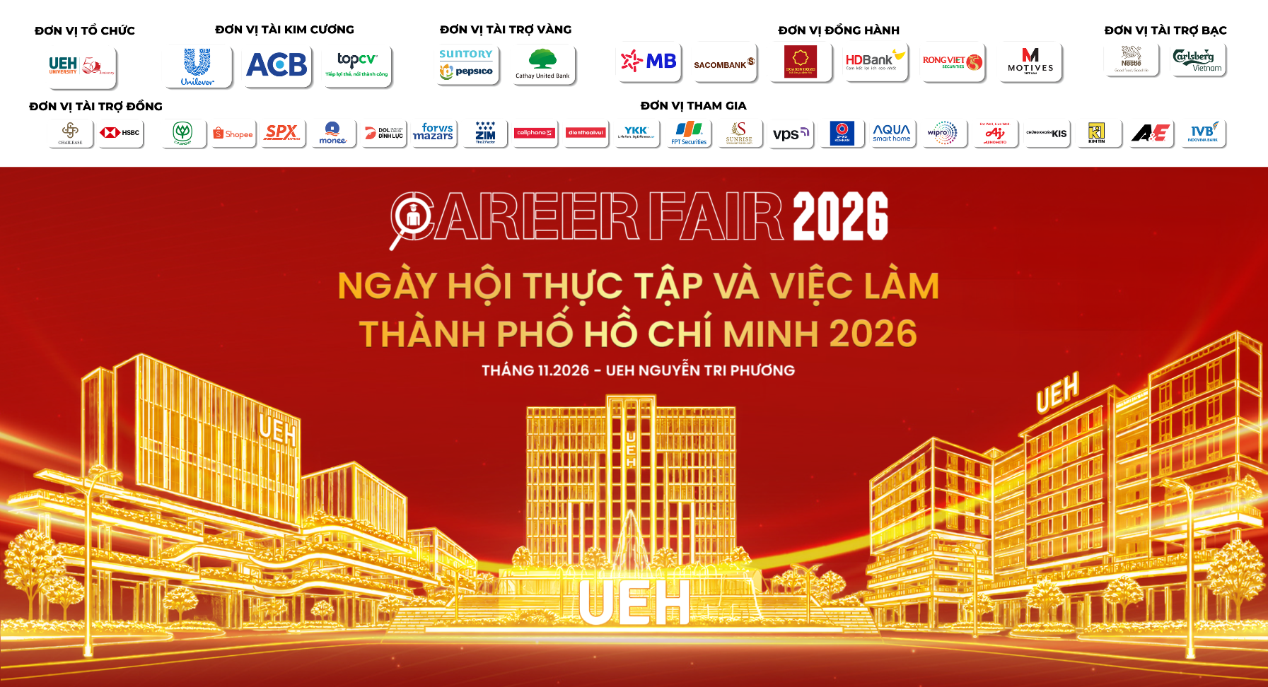 Ngày hội “Thực tập và Việc làm Thành phố Hồ Chí Minh năm 2026” – UEH Career Fair Đợt 2